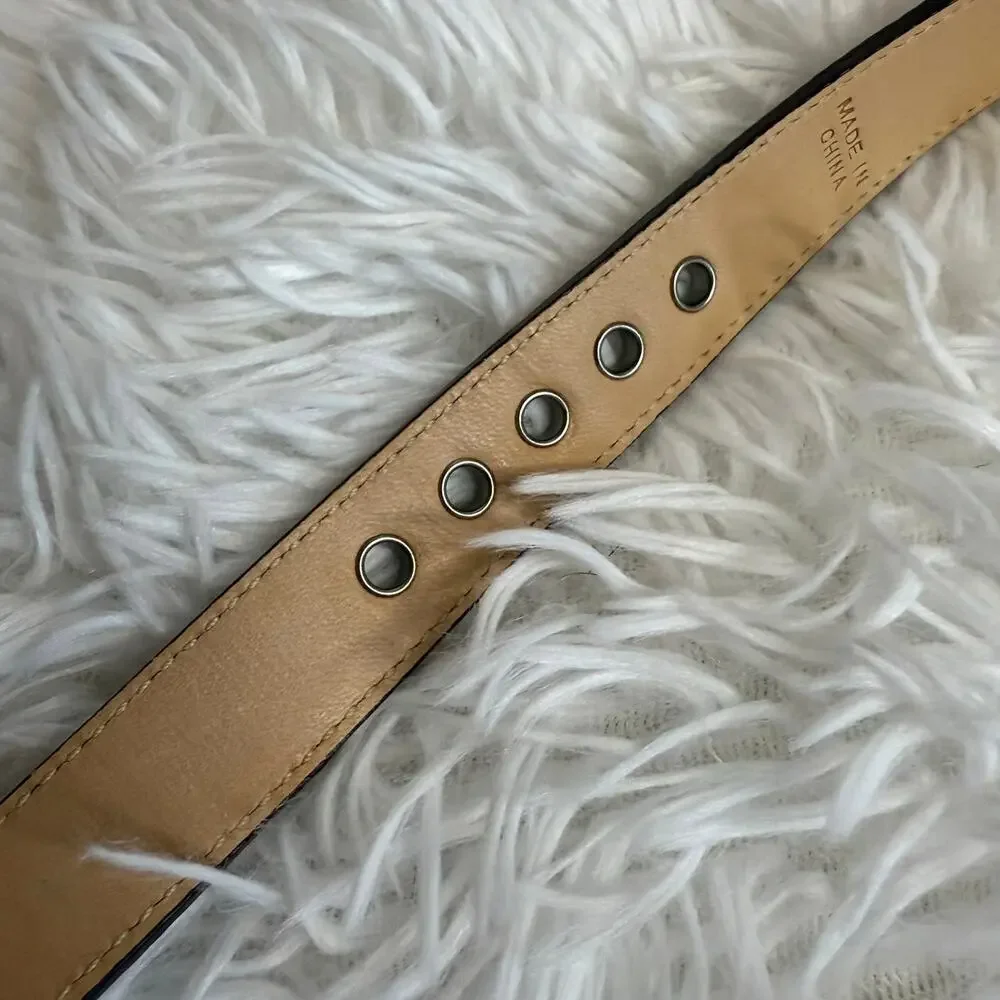 NWB y2k COACH Legacy Stripe Leather Dog Collar XS w COACH Charm Limited Ed Rare